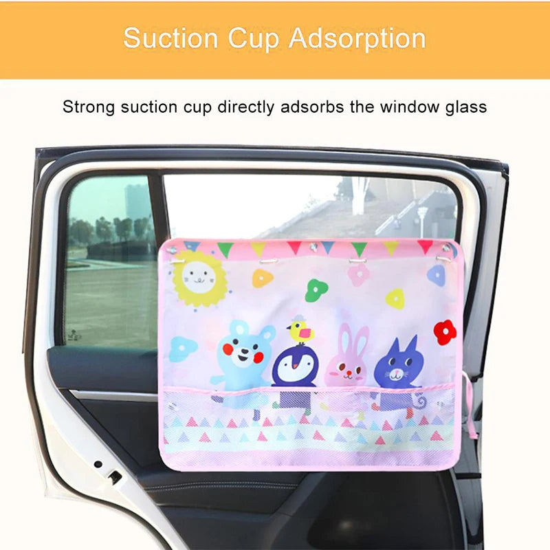 Cartoon Universal Car Side Window Sunshade Curtain Summer Adjustable Auto Windows Sun Visor Styling Animal Pattern Blinds Covers