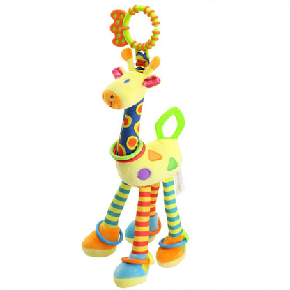 6Types Baby handheld toys rattle music Teether can bite Baby grip training Crib bell Stroller hanging bell Giraffe gift