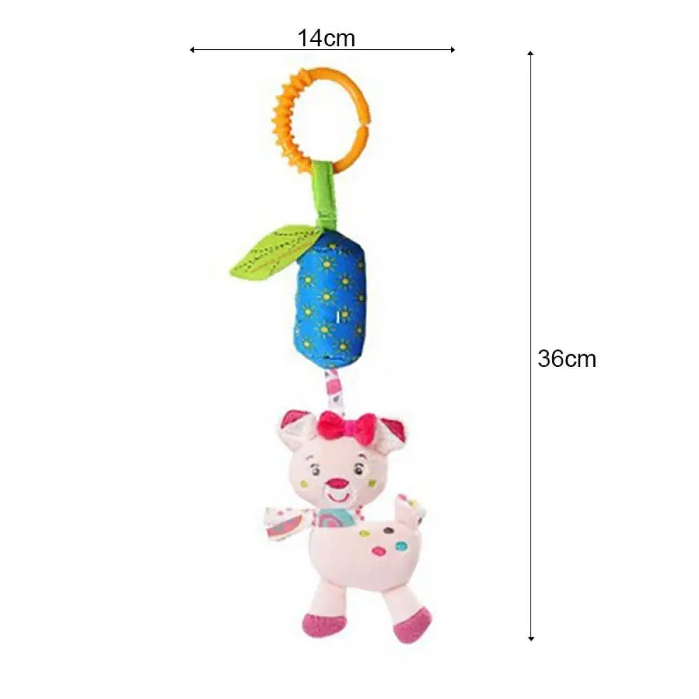 6Types Baby handheld toys rattle music Teether can bite Baby grip training Crib bell Stroller hanging bell Giraffe gift