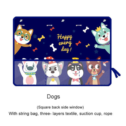 Cartoon Universal Car Side Window Sunshade Curtain Summer Adjustable Auto Windows Sun Visor Styling Animal Pattern Blinds Covers