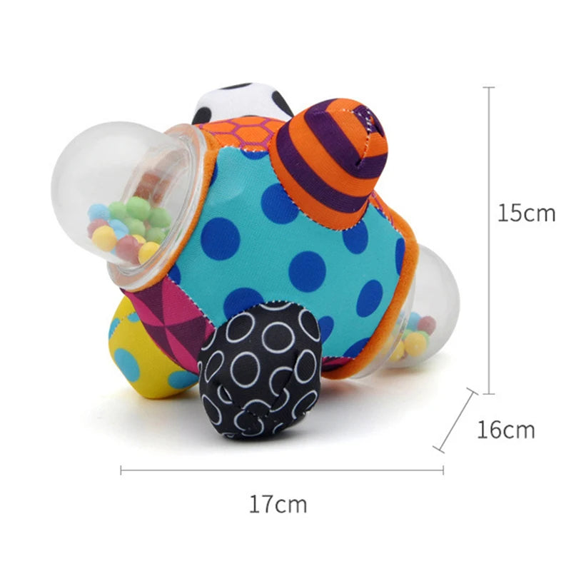 Baby Montessori Toys 0 12 Months Sensory Rattle Teether Grasping Activity  Development Toys Silicone Teething Toys For Babies