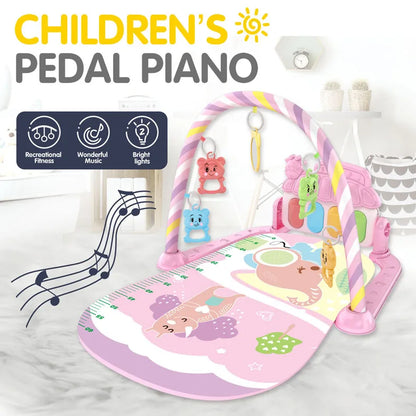 Baby Music Activity Gym Rug Play Mat Newborn Carpet Pedal Piano Keyboard Infant Fitness Rack Playmat Crawling Game Pad Toys Gift