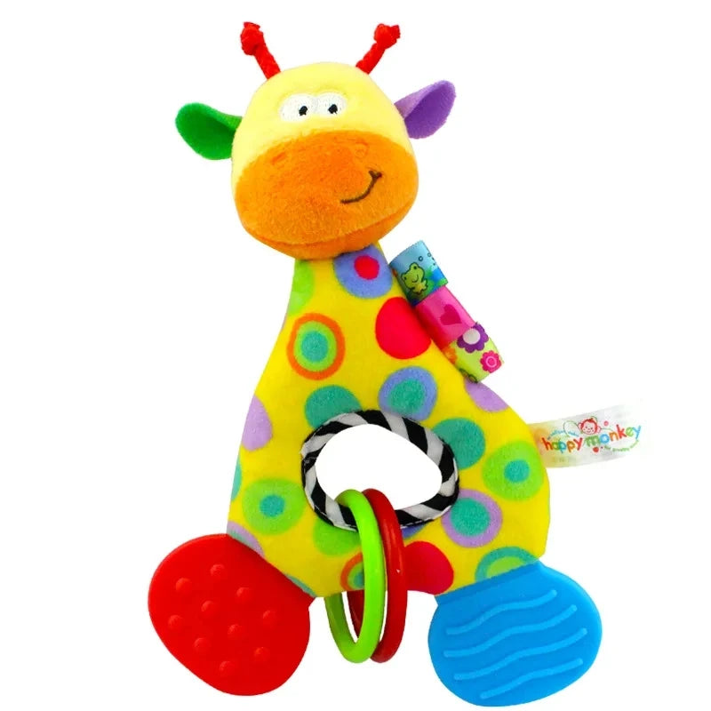 6Types Baby handheld toys rattle music Teether can bite Baby grip training Crib bell Stroller hanging bell Giraffe gift