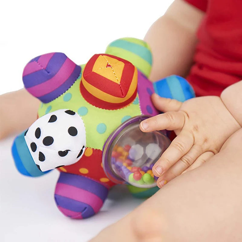 Toddlers Sensory Bell Toys Cognitive Developmental Bumpy Ball Rattles Newborns Brain Development Toy for Kids Infant Babies Gift