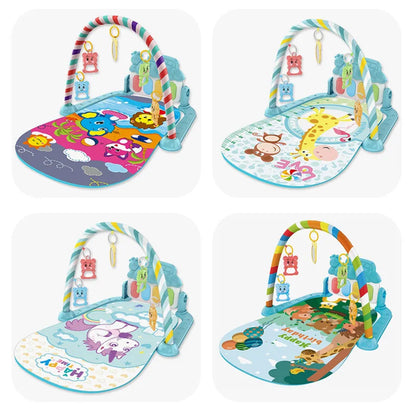 Baby Music Activity Gym Rug Play Mat Newborn Carpet Pedal Piano Keyboard Infant Fitness Rack Playmat Crawling Game Pad Toys Gift