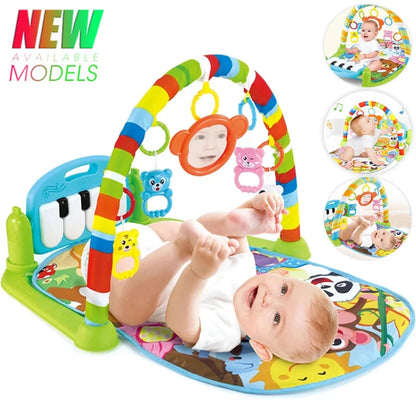 Baby Music Activity Gym Rug Play Mat Newborn Carpet Pedal Piano Keyboard Infant Fitness Rack Playmat Crawling Game Pad Toys Gift