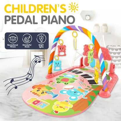 Baby Music Activity Gym Rug Play Mat Newborn Carpet Pedal Piano Keyboard Infant Fitness Rack Playmat Crawling Game Pad Toys Gift