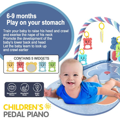 Baby Music Activity Gym Rug Play Mat Newborn Carpet Pedal Piano Keyboard Infant Fitness Rack Playmat Crawling Game Pad Toys Gift