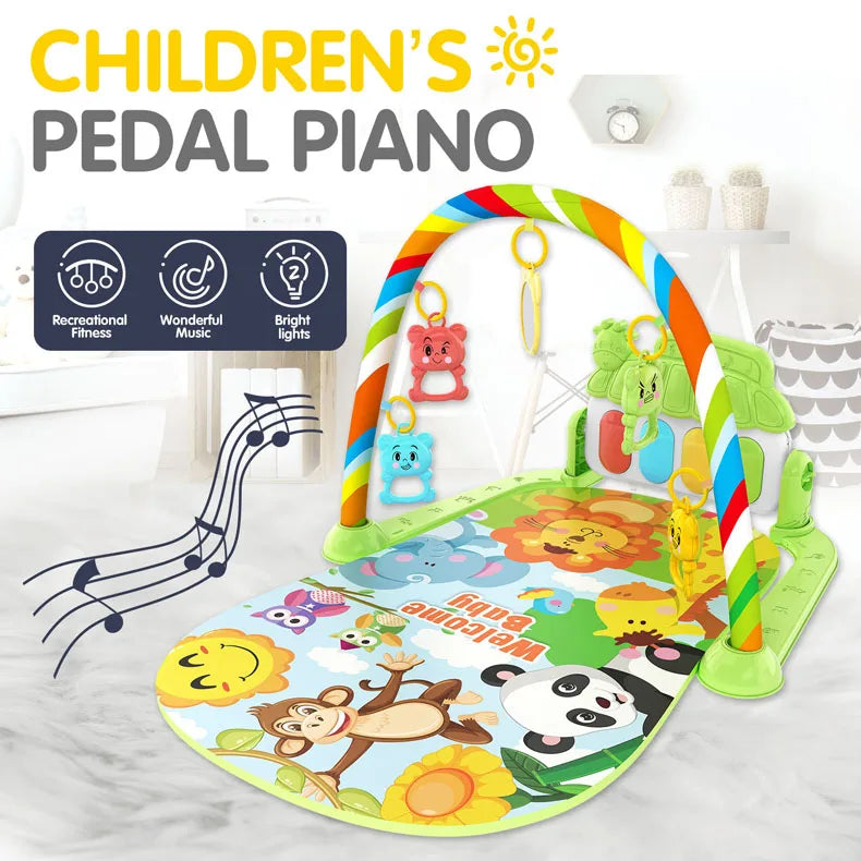 Baby Music Activity Gym Rug Play Mat Newborn Carpet Pedal Piano Keyboard Infant Fitness Rack Playmat Crawling Game Pad Toys Gift