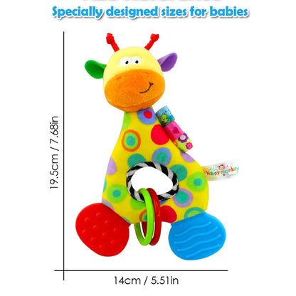 6Types Baby handheld toys rattle music Teether can bite Baby grip training Crib bell Stroller hanging bell Giraffe gift