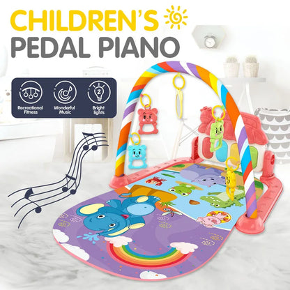 Baby Music Activity Gym Rug Play Mat Newborn Carpet Pedal Piano Keyboard Infant Fitness Rack Playmat Crawling Game Pad Toys Gift