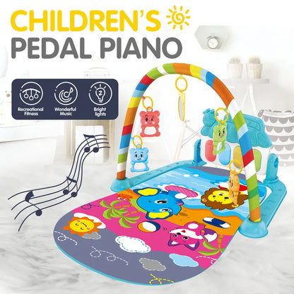 Baby Music Activity Gym Rug Play Mat Newborn Carpet Pedal Piano Keyboard Infant Fitness Rack Playmat Crawling Game Pad Toys Gift