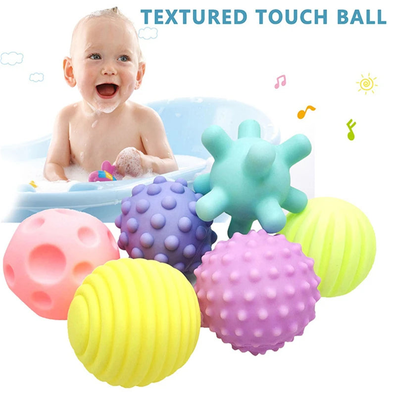 Baby Montessori Toys 0 12 Months Sensory Rattle Teether Grasping Activity  Development Toys Silicone Teething Toys For Babies