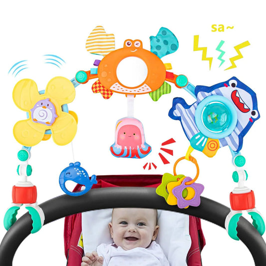 Baby Stroller Arch Toys Bouncer Toy Pram Activity Arch Toys Fine Motor Skills Toys Sensory Development Arch Baby Car Seat Toys