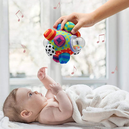 Toddlers Sensory Bell Toys Cognitive Developmental Bumpy Ball Rattles Newborns Brain Development Toy for Kids Infant Babies Gift