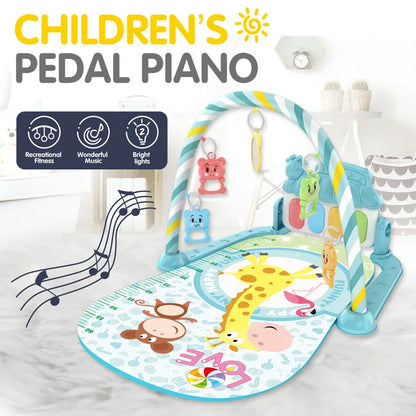 Baby Music Activity Gym Rug Play Mat Newborn Carpet Pedal Piano Keyboard Infant Fitness Rack Playmat Crawling Game Pad Toys Gift