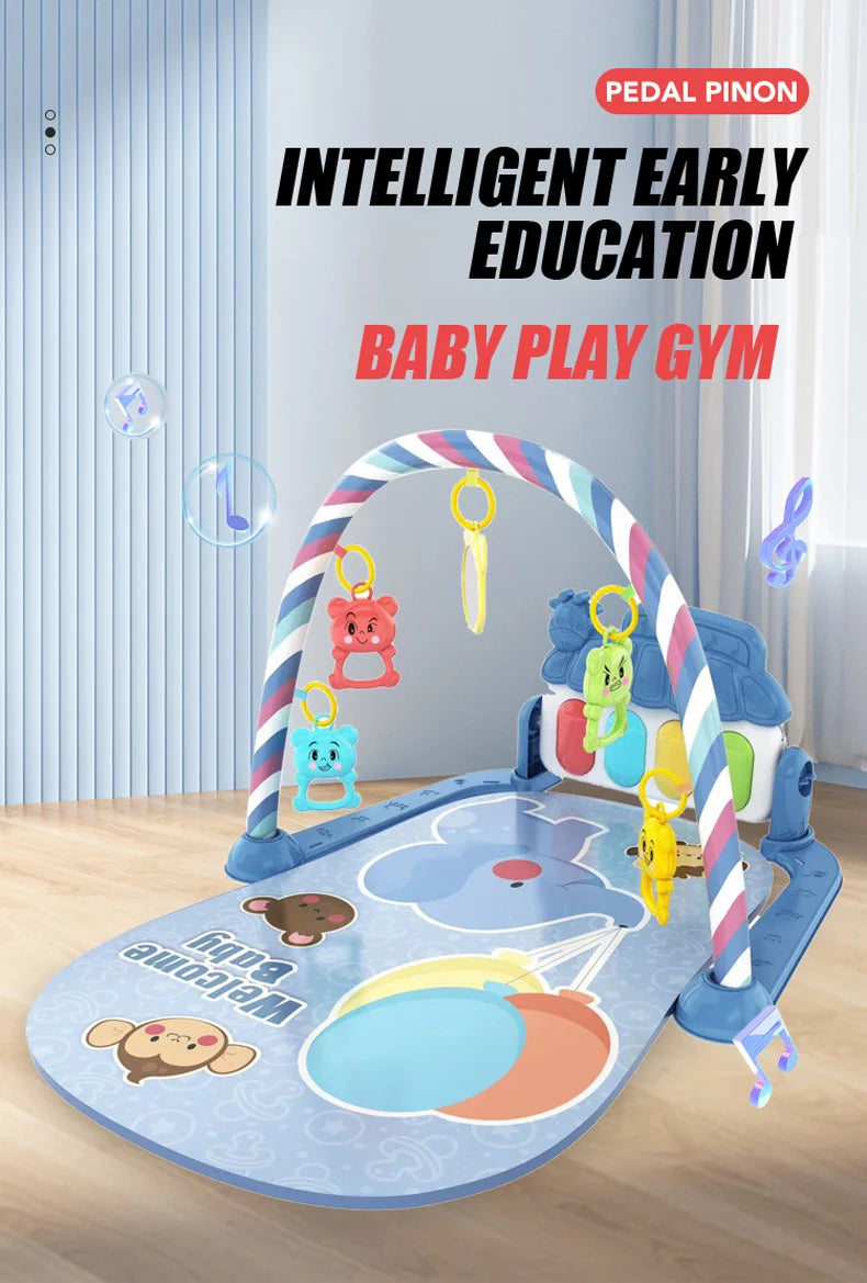 Baby Music Activity Gym Rug Play Mat Newborn Carpet Pedal Piano Keyboard Infant Fitness Rack Playmat Crawling Game Pad Toys Gift